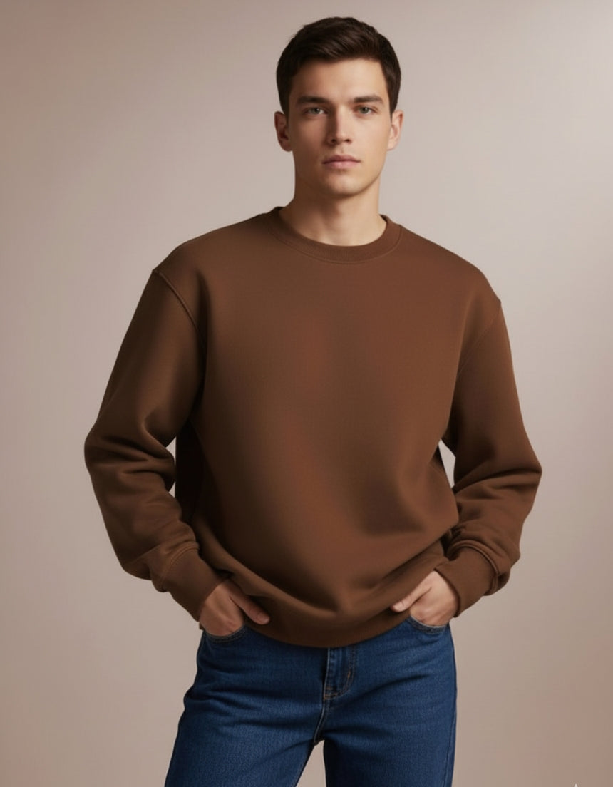 Zippy Premium Comfort Sweatshirt || Brown || Unisex